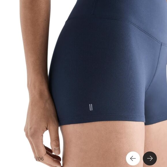 NOBULL Shorts Womens XS Navy Blue Just The Works High Rise Compression Made USA - Picture 4 of 12